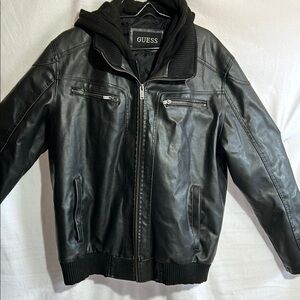 GUESS Men's Black Bomber Jacket